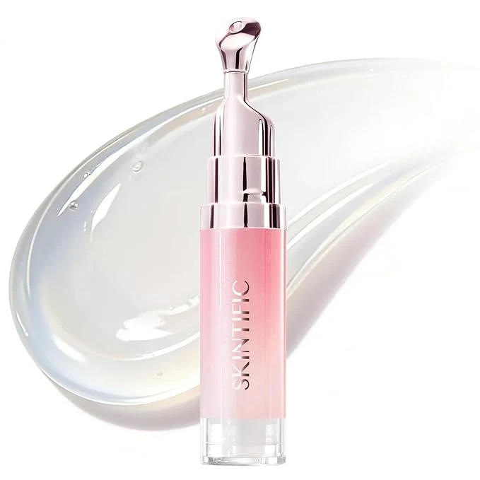 Safe SKINTIFIC Peptide Brightening Lip Serum Hydrating Plumping Tinted Lip Gloss Crafted
