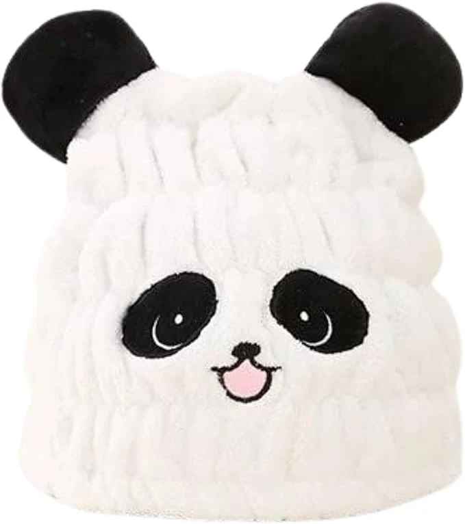 Reliable Microfiber Hair Towel Wrap for Kids Panda Dry Hair Cap Suck Water Absorbent Carefully Designed