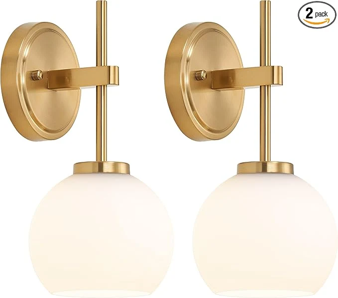 World-Class Gold Battery Operated Wall Sconce Set of 2 Wireless Rechargeable Sconces Wall Quality