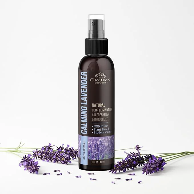 Fine Crafted Non-Toxic Odor Eliminator Natural Lavender Air Freshener Spray Detailed