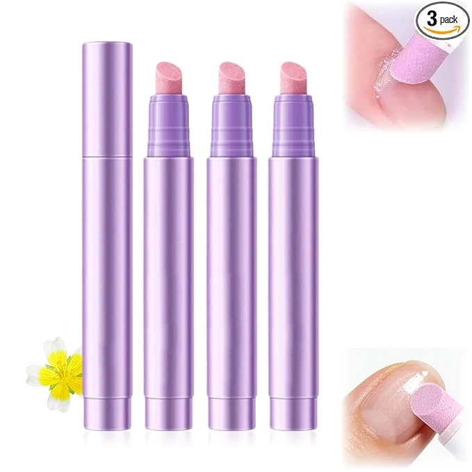 Fine Crafted 3Pcs Cuticle Oil Pusher Pen Set 2-in-1 Ceramic Cuticle Pushers Pusher Oil Pen High-Performance