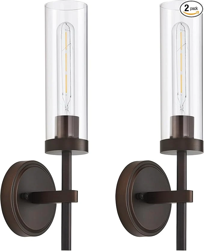 Long-Lasting SANTOSTOCK Oil Rubbed Bronze Wall Sconces Set of Two Bathroom Wall Sconces Fast