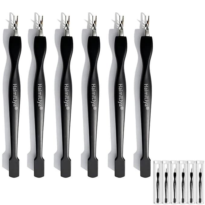Traditional 6Pcs 2-in-1 Cuticle Fork with Pusher Dual-end Cuticle Remover Nail Pusher Top-Quality