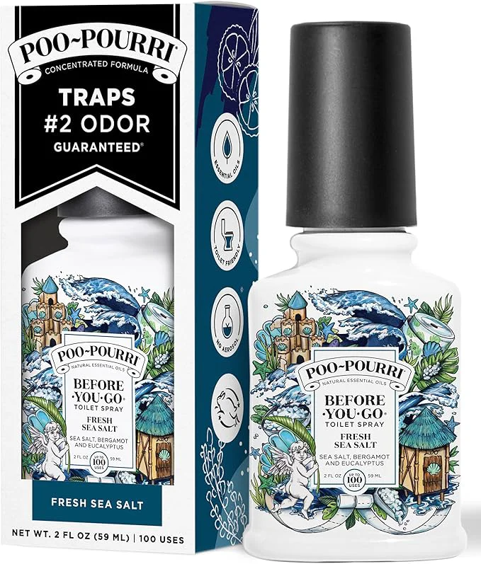 Quality Poo-Pourri Before-You-Go Toilet Spray Fresh Sea Salt 2 Fl Oz Bathroom Odor Dependable