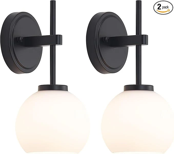 Powerful SANTOSTOCK Black Wireless Rechargeable Wall Sconces Trendy