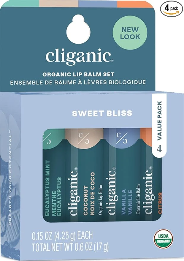 Practical Cliganic Organic Lip Balm Set Top-Quality
