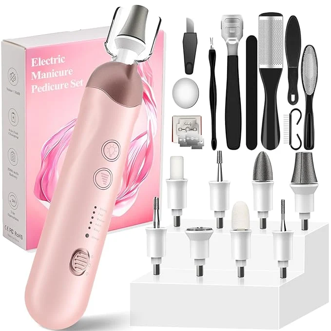 Sustainable AOMEES Electric Nail File Set Rechargeable Professional Manicure Pedicure Kit Recyclable