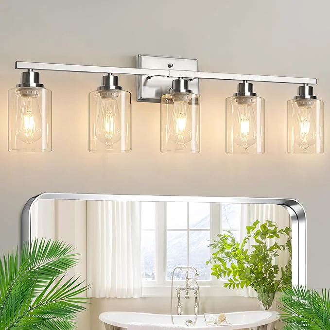 Prestigious Ascher Bathroom Light Fixtures 5-Light Vanity Lights Original