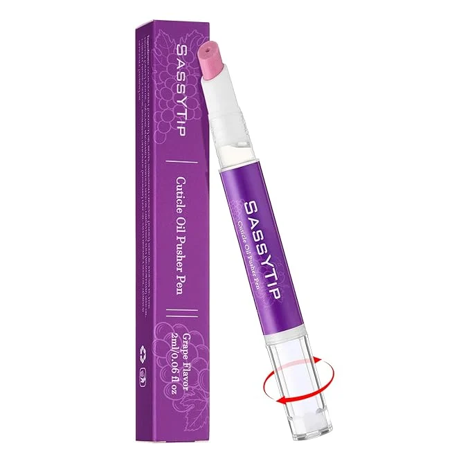 Top-Quality Ceramic Cuticle Pusher Oil Pen 2ml Grape Scented Nail Care Pen Gentle Quality