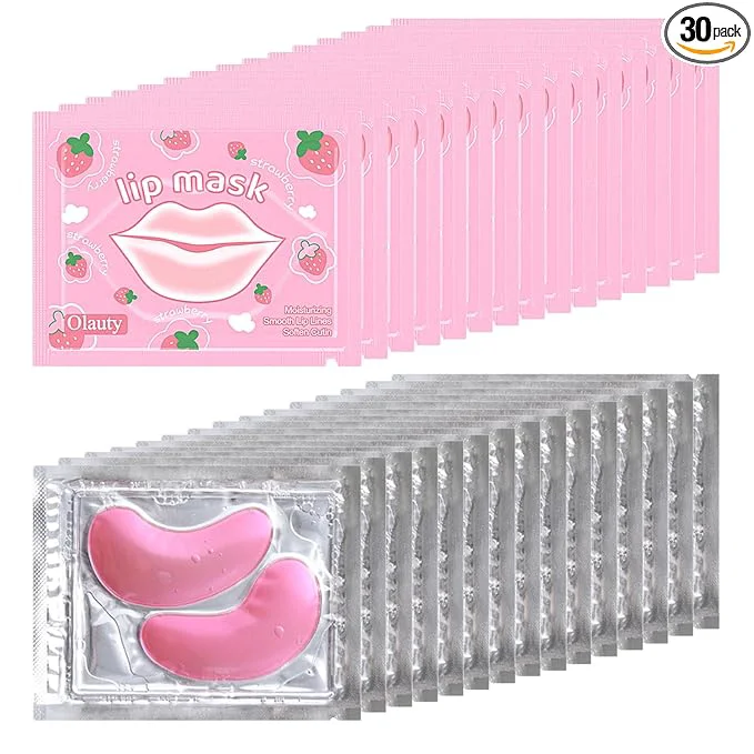 Excellent 30 Pairs Eye Masks Lip Masks Under Eye Patches Carefully Designed