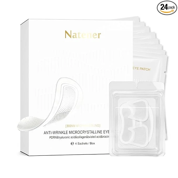 Environmentally Friendly PDRN 4 Pairs Micro Eye Patches Crows Feet Wrinkle Patches Smile Lines Durable