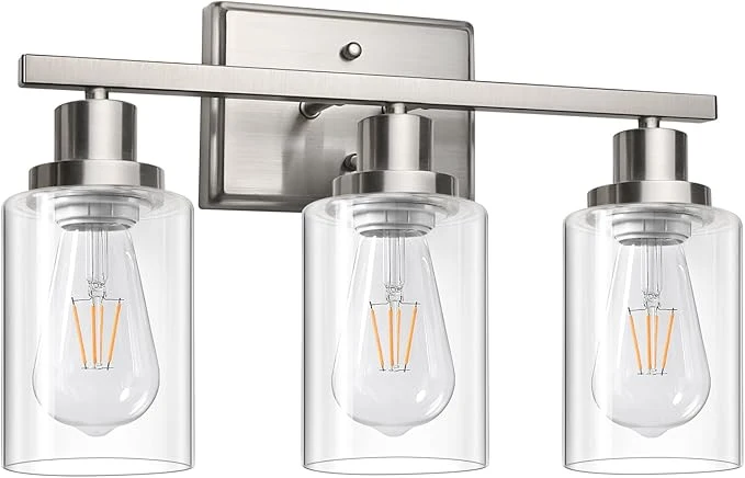 Outstanding Ascher Bathroom Vanity Light Fixtures 3 Light Wall Sconces Lighting Elegant