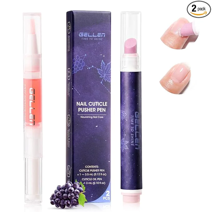 Healthy Gellen Ceramic Cuticle Oil Pusher Pen 2-in-1 Cuticle Care Set Relaxed