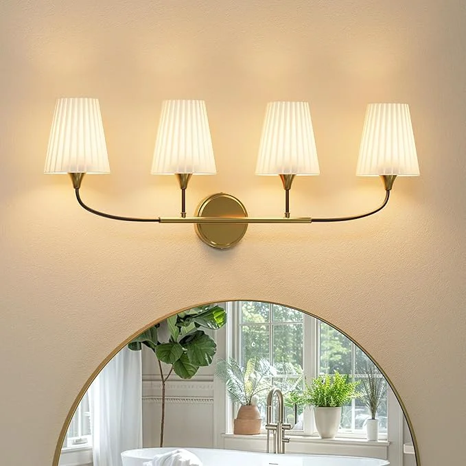 Functional 4-Light Bathroom Light Fixtures Modern Light Fixture Original