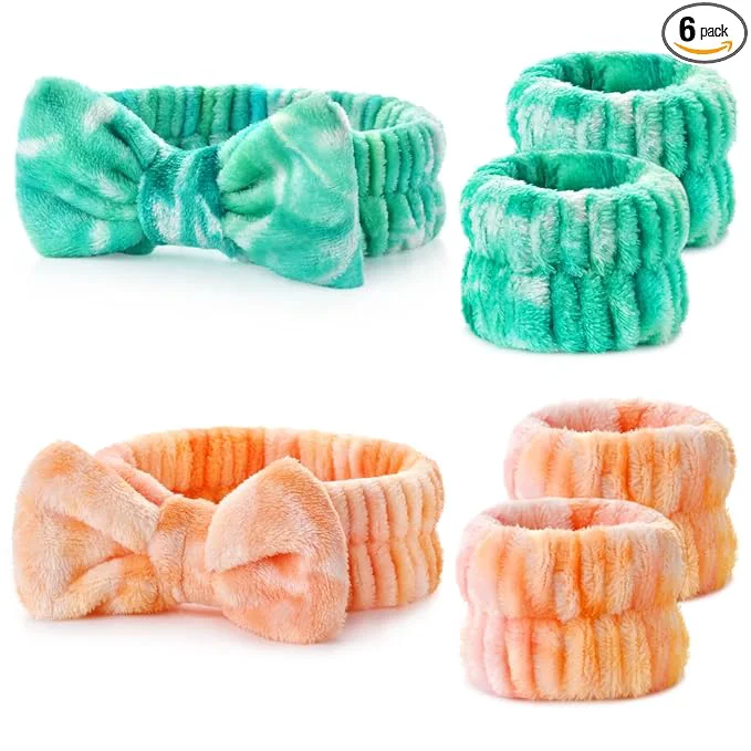 Stylish Wteehn 6pcs Headband and Wristband Reusable