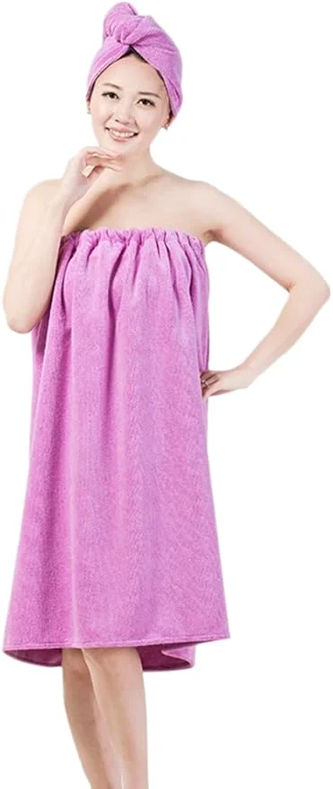 Trusted FakeFace Women Absorbent Microfiber Bath Towel Body Wrap Set Gym Spa Robe Dry Soft