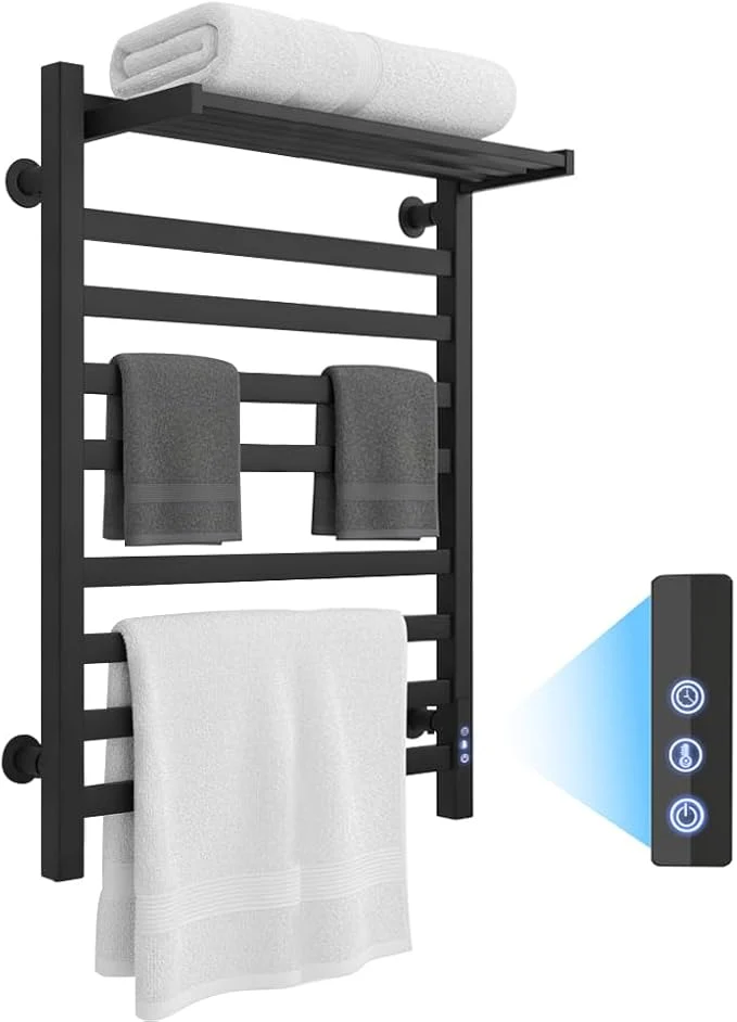 Durable 8-Bar Towel Warmer with with Top Warmer Shelf Electric Towel Rack Set with Quality