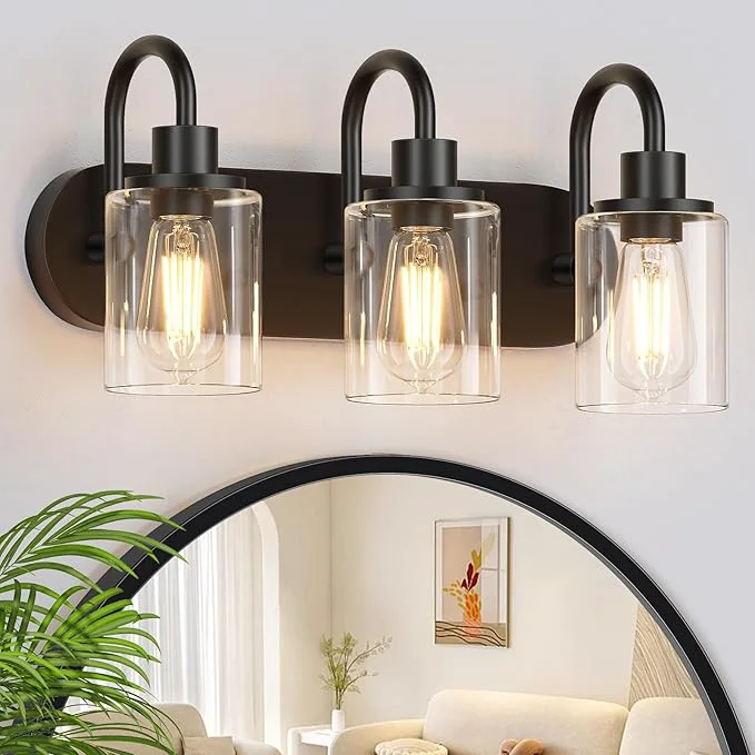Trendy Baocuz 3-Light Bathroom Light Fixtures Modern Bathroom Wall Lamp Eco-Friendly
