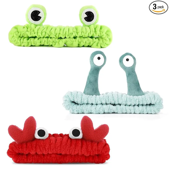 Specialty WLLHYF 3 Pack Spa Headband Face Wash Hairband Facial Makeup Head Wraps Cartoon Breathable
