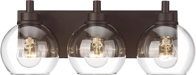 Elegant Bathroom Light Fixtures Over Mirror 3-Light Oil Rubbed Bronze Vanity Light Classic