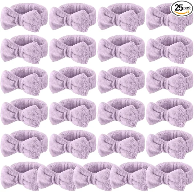 Relaxed 25 Pcs Spa Headband Bulk Makeup Headbands High-End