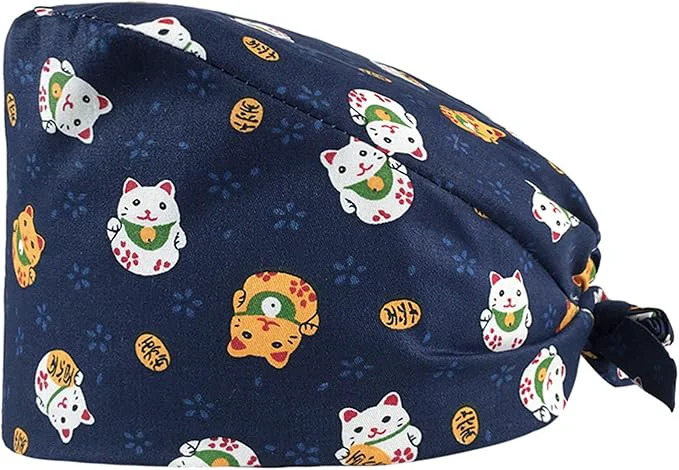Flexible Cute Printed Working Cap for Women Men Efficient