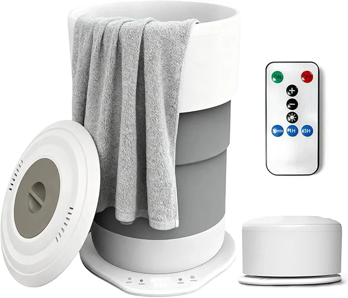 Efficient Ann Katy Upgrade Foldable Towel Warmer Bucket Hot Towel Heater Luxury