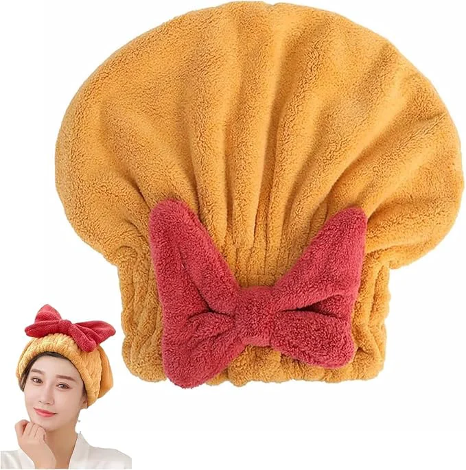 Original Design Microfiber Hair Drying Cap Ultra Absorbent Hair Towel Wrap Turban Green