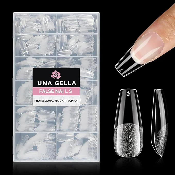 Dependable UNA GELLA Coffin Nails Tips 12 Sizes First-Class