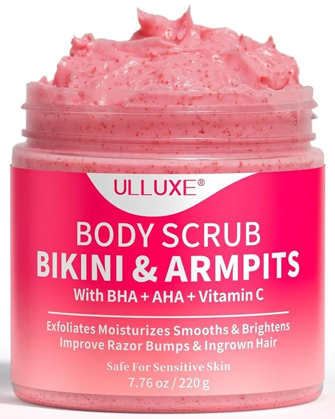 Durable Bikini Area Exfoliator with 10 AHAs BHA Vitamin C Exfoliating Body Scrub Classic