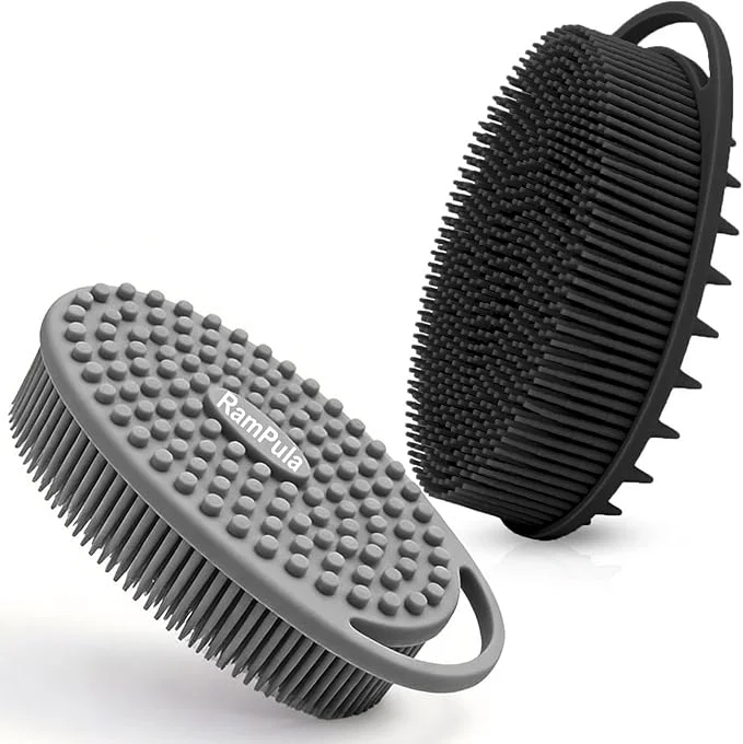 High-Grade RamPula Silicone Body Scrubber Silicone Loofah Quick-Dry Exfoliating Body Premium Material