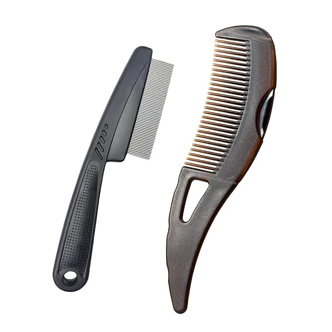 Next-Generation Dandruff Comb Wide Tooth Stainless Steel Fine Tooth Lice Psoriasis Scalp Detox Trusted