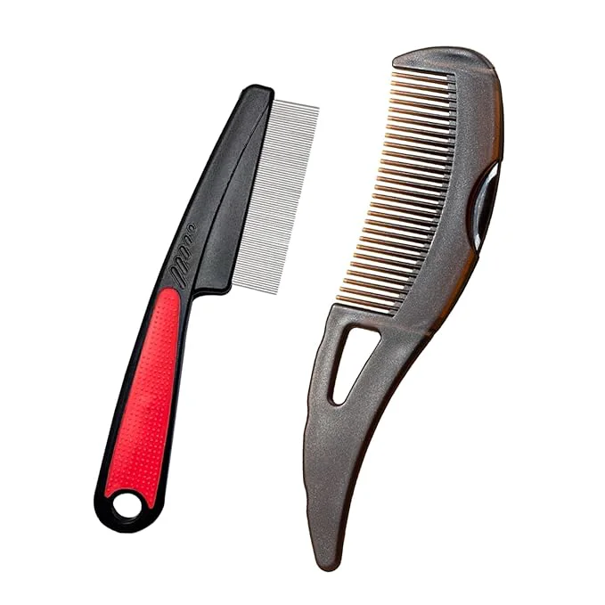 Sustainable Dandruff Comb Wide Tooth Stainless Steel Fine Tooth Lice Psoriasis Scalp Detox Original Design