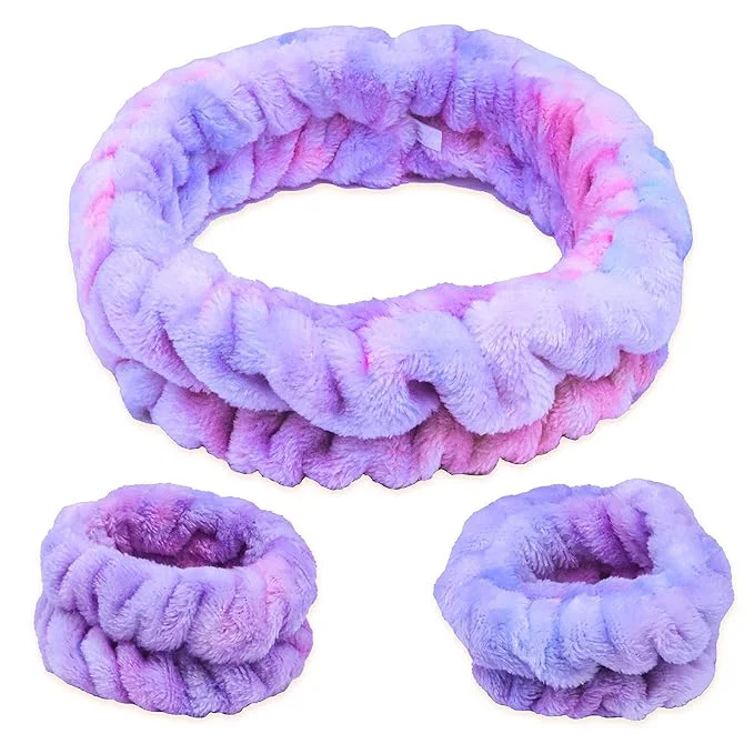 Selected FROG SAC Puffy Spa Headband and Wristbands Natural