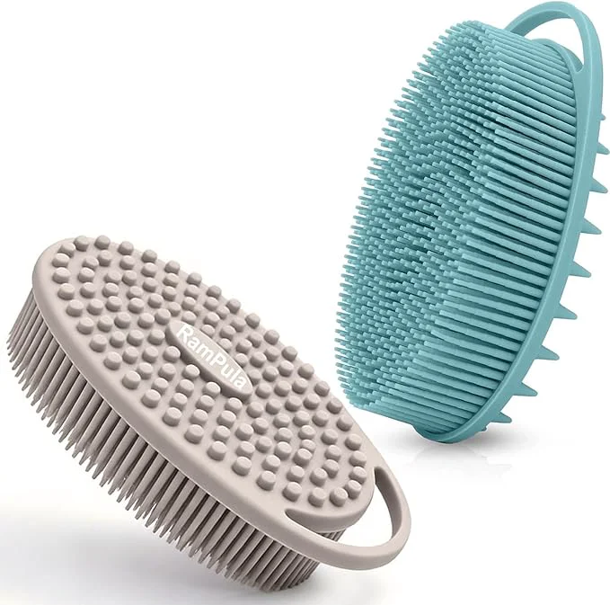 Functional RamPula Silicone Body Scrubber Silicone Loofah Quick-Dry Exfoliating Body Original