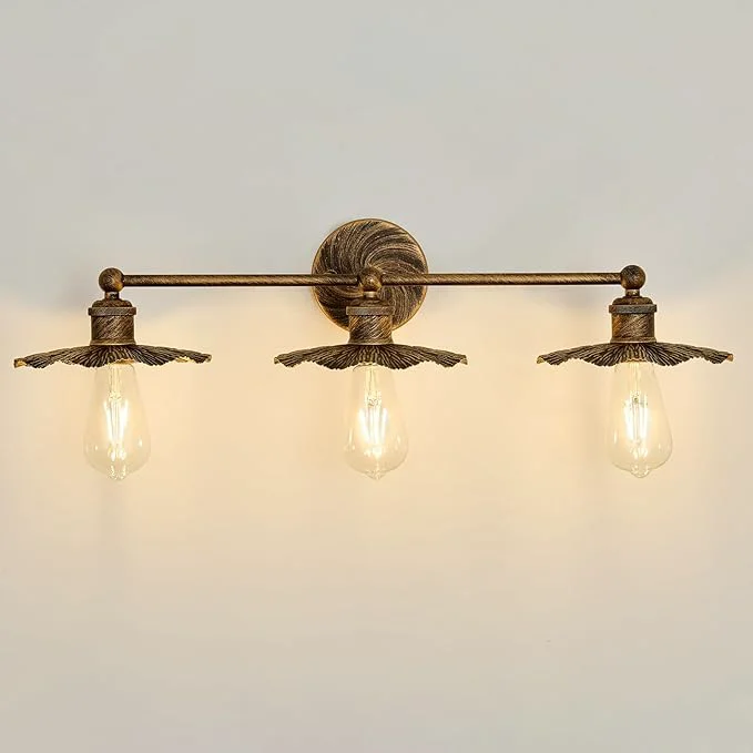 Professional ZGLAOJT 3 Light Vintage Vanity Light Oil Rubbed Bronze Bathroom Light Fixtures Prestigious