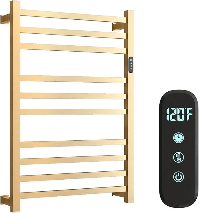 Secure Luxury Heated Towel Rack for Bathroom Wall Mounted Electric Towel Warmer Racks Trendy