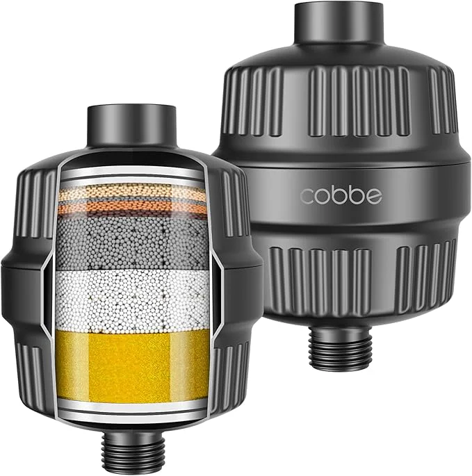 Fine Crafted Cobbe HD HEAVY DUTY High Output Shower Filter 2 Pack – 99 REMOVAL Shower Head Selected