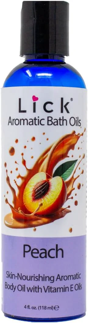 Reusable Lick Peach Aromatic Bath Oil Enhanced