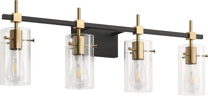 Prestigious SOLFART Farmhouse Brass Bathroom Vanity Lights fixtures Over Mirror Vintage Elite
