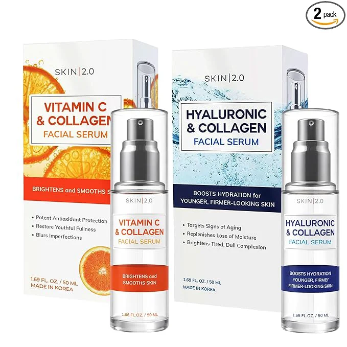 Fast Skin 2.0 Hyaluronic Collagen Vitamin C Face Serum – Dermatologist Tested Convenient