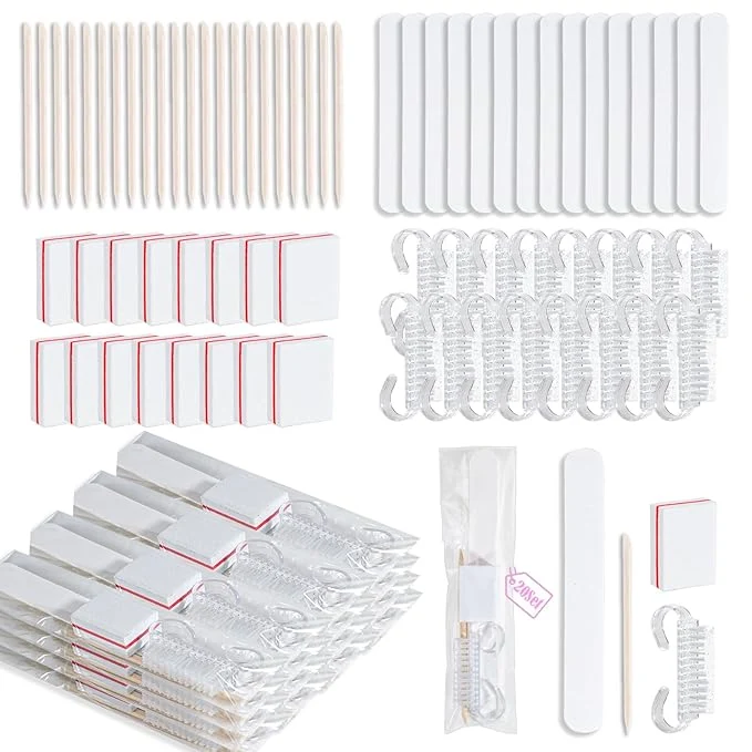 Safe 20 Sets Disposable Manicure Kit Basics 4 Piece Nail Kit Unique