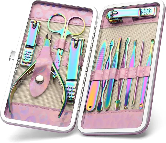 Casual CGBE Nail Clippers Set Manicure Set Pedicure 12 Pieces Stainless Steel Versatile