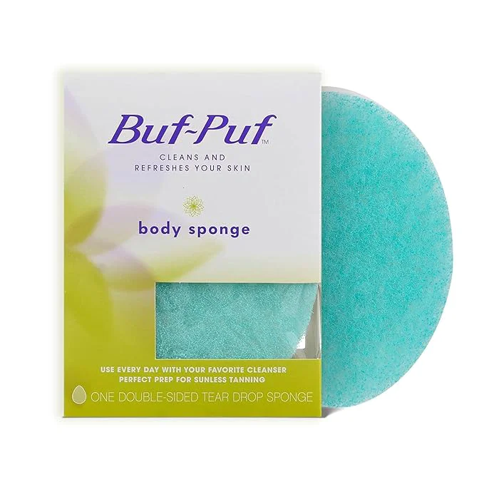 Professional Buf-Puf Body Sponge Bath Sponge Dermatologist Developed Cleanses Skin of Dirt Selected