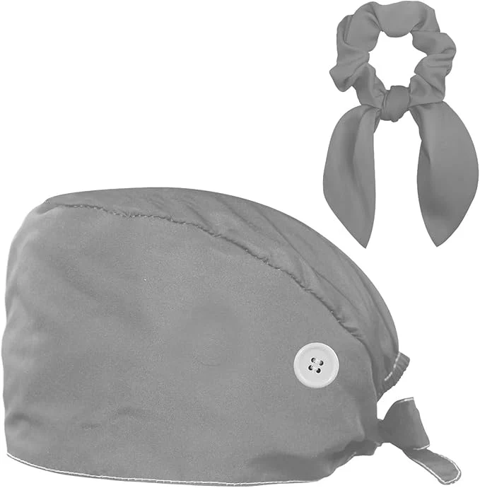 Long-Lasting Scrub Cap with Hair Scrunchy Ponytail Holder Surgical Cap Powerful