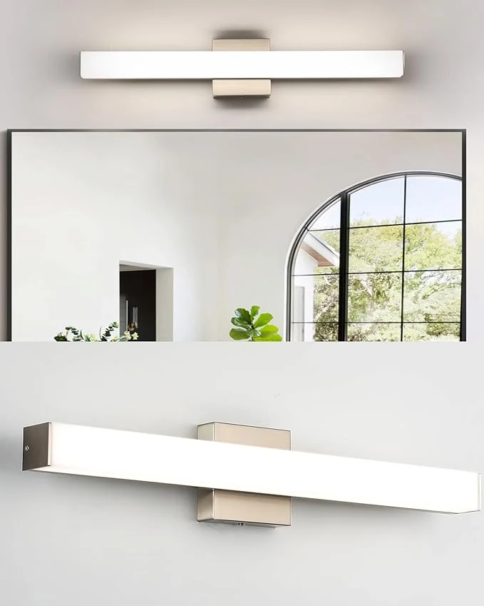 Powerful LED Bathroom Vanity Light Fixtures 24in Brushed Nickel Dimmable18W 4000K Advanced