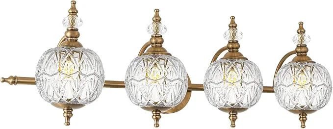 Modern Brushed Gold Bathroom Vanity Light Fixture Vintage Style Fast