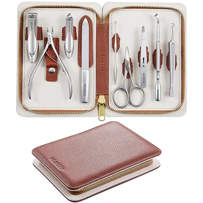 Effective MR.GREEN 9-in-1 Manicure Pedicure Set – Professional German Stainless Steel Durable