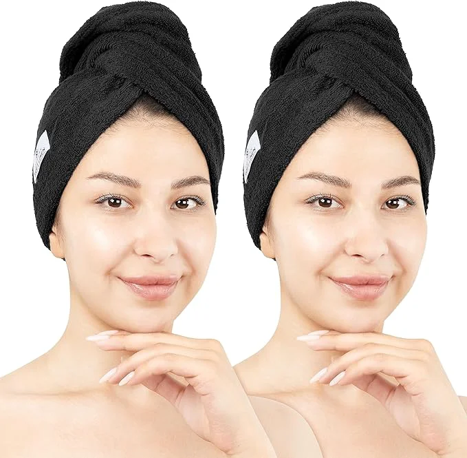Official American Soft Linen Cotton Hair Towels Natural
