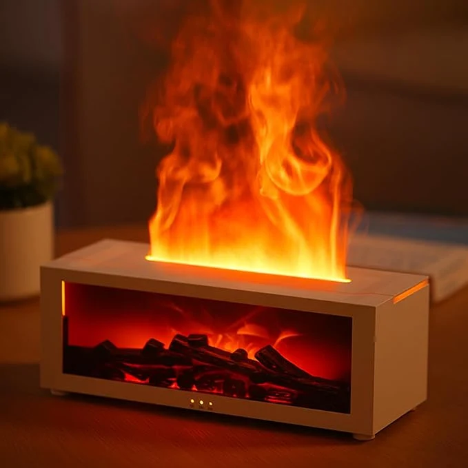 Flexible YALEDI Essential Oil Diffuser 7 Colors Fireplace Flame Fire Oil Diffuser Carefully Designed